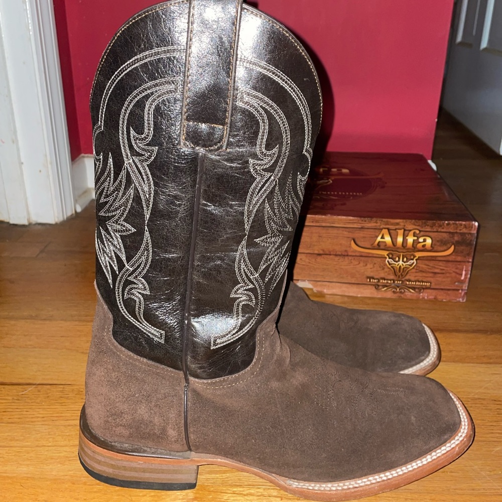 Alfa Roughout Cowboy Boots